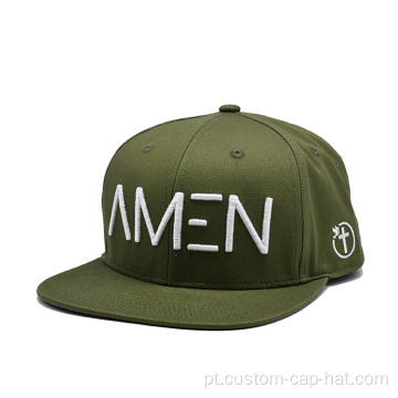 Bordado por atacado Snapback Hat Green